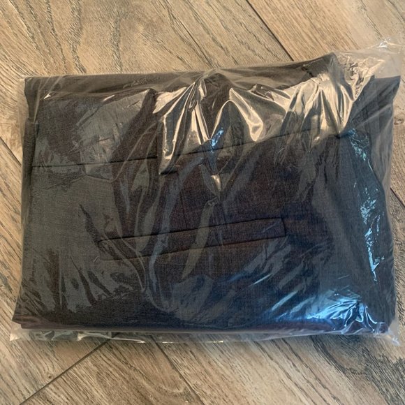 NWT LANDS' END WOMEN'S WASHABLE WOOL STRAIGHT PANTS LIGHT CHARCOAL HEATHER 0 - Picture 5 of 5